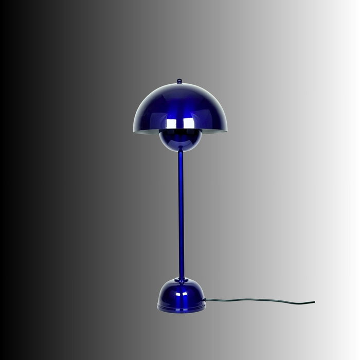Opviq Lámpara de mesa de metal azul marino